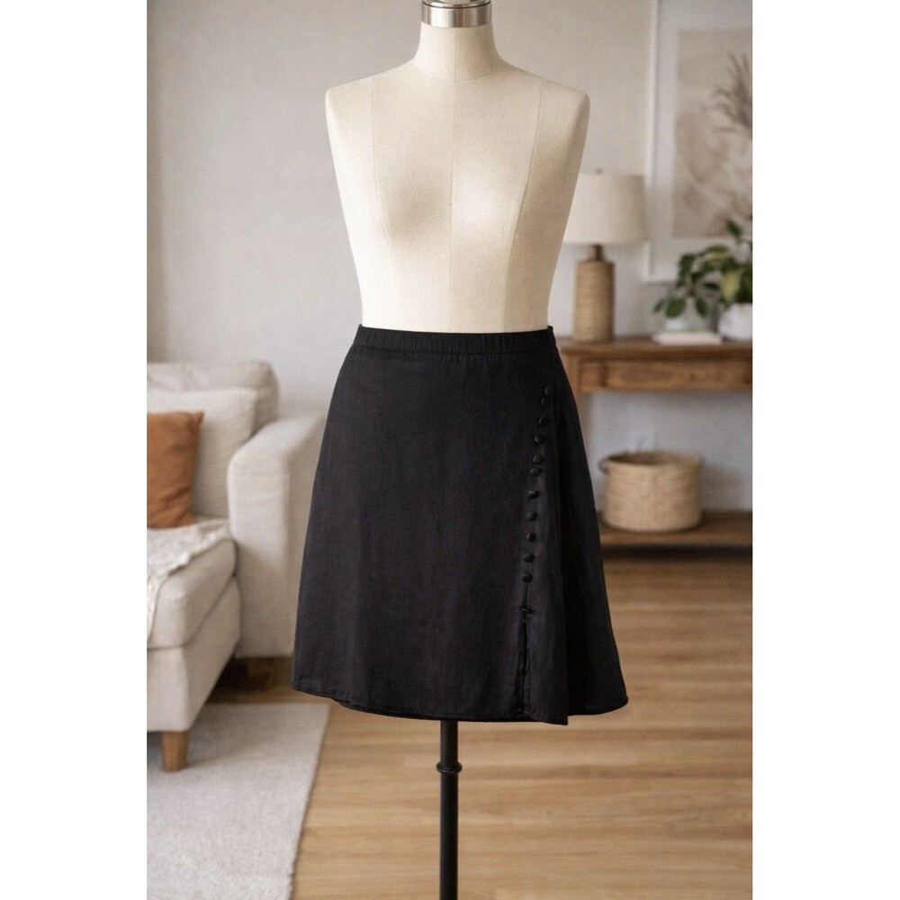 Current Air Anthropology Black Side Button Mini Skirt Women’s Size Small